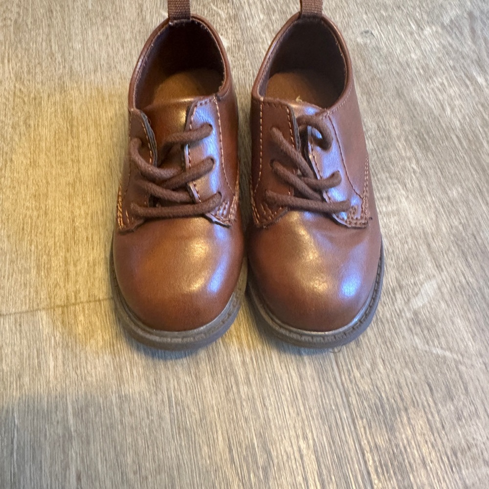 Carter's Brown Dress Shoes Leather Lace-Up Oxfords